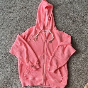 Aerie Coral Zip-Up Jacket